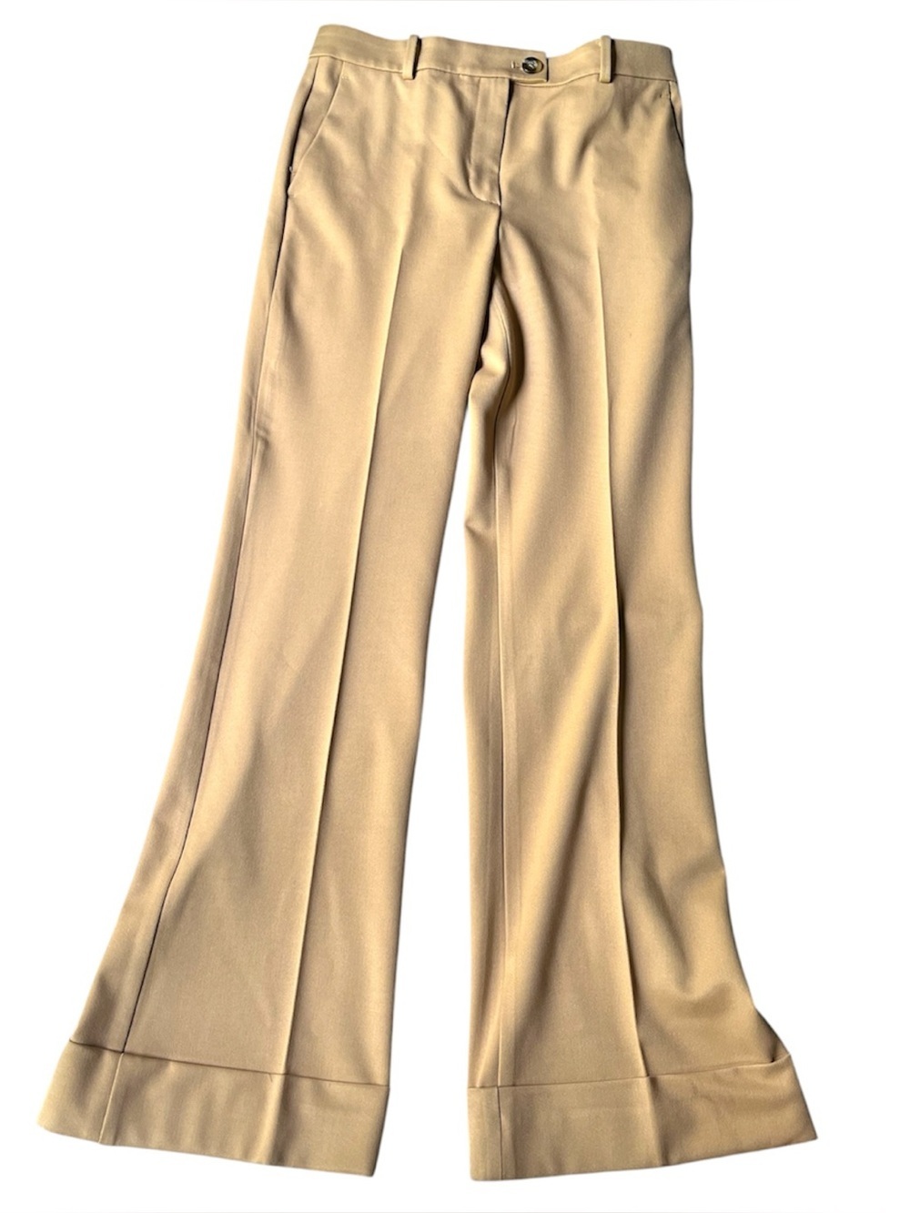 Ann Taylor high waisted Beige Flare Dress Pants